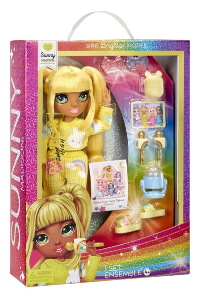 Rainbow High SET PĂPUȘĂ MODE SUNNY MADISON PENTRU PETRECERE ÎN PIELEA PĂPUȘEL...