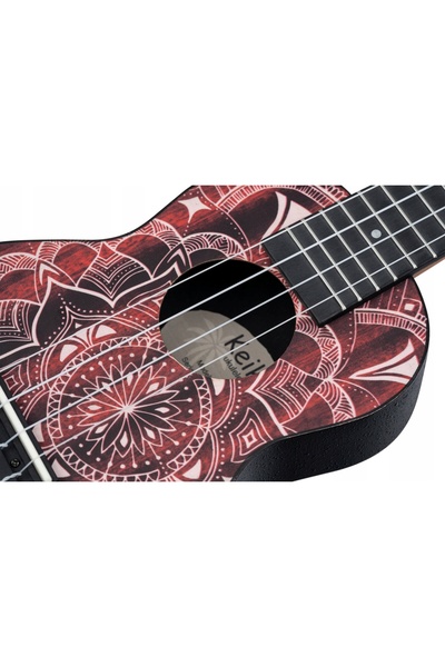 NO BRAND Ortega Keiki K2SS-RKC Ukulele Soprano + Husă + Curea + Acordor + Pene