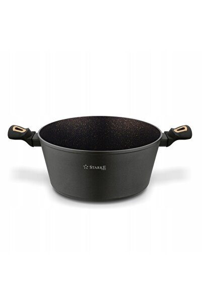 Starke Pro Vas de inducție din marmură cu capac, auriu închis, 6 l, 28 cm