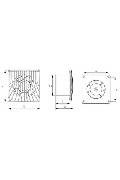 NO BRAND Ventilator de baie fi120 mm alb, cu comutator pornit/oprit pe cablu.