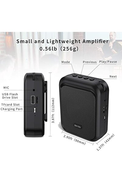 NO BRAND Amplificator de voce portabil mini SHIDU M100 Difuzor Bluetooth