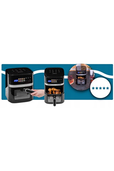 NO BRAND Friteuză cu aer cald 6L/1600W Panou tactil 8 programe