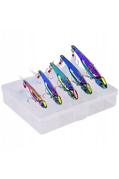 NO BRAND SET 5x Vobler METAL Naluci de pescuit PIRATE BASS 5-20g CUTIE