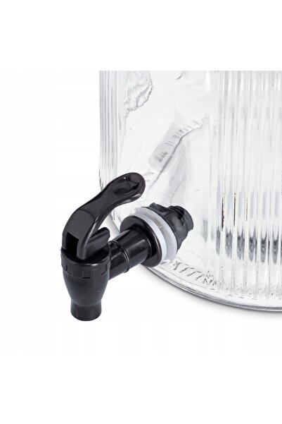 zeller Borcan de sticlă transparent cu capac cu filet pentru băuturi, 3900 ml
