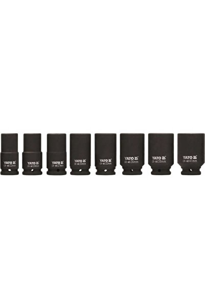 yato SET ȘOSETE LUNGI IMPACT 3/4'' 8 BUCĂȚI 22-41mm WALIZKA YT-1155