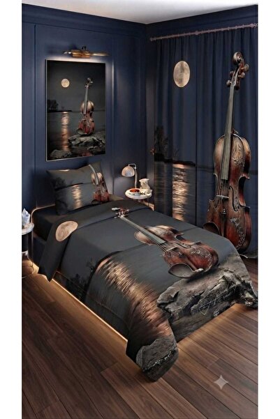 Elmas Dizayn 280*240 Cm. Special Design Single Bedding Room Set with Backgrou...