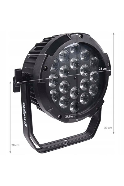 EVOLIGHTS Reflector LED de exterior pentru iluminat scenă RGBW GLAZE PAR IP65