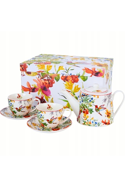 Duo Set ceainic + 2 cești pentru cafea sau ceai, pentru zi de naștere, petrec...