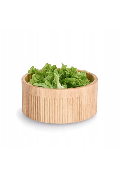 zeller Bol cilindric cu dungi din bambus Ø 27 x 12 cm