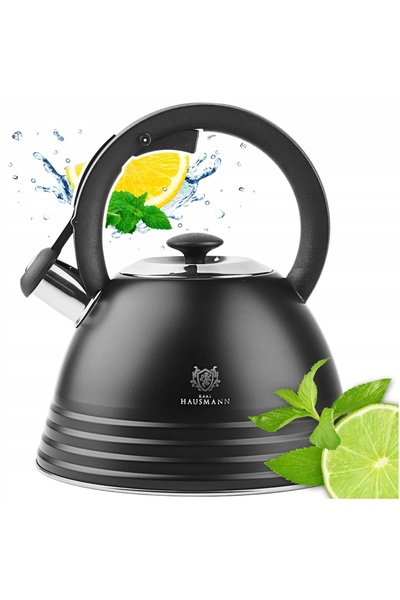 NO BRAND Fierbător pe gaz de 3L, cu capac cu fluier, din oțel, pentru inducți...