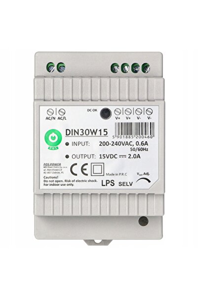Orno Sursă de alimentare 15V 2A 30W cu montare pe șină DIN pentru interfon video