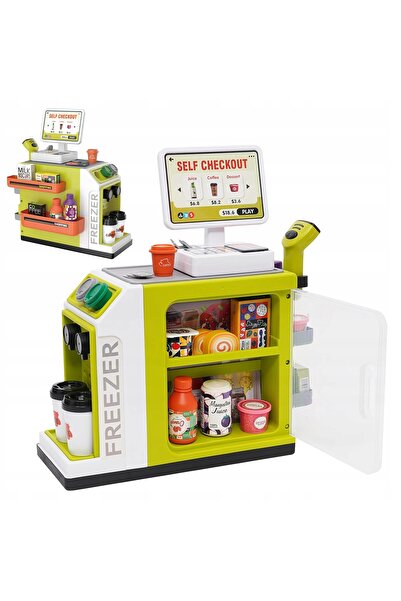 NO BRAND Set Mini Market Cafenea Magazin Aparat de cafea pentru copii Scanner...