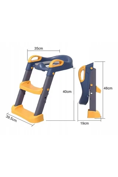 NO BRAND SEDES scaun pentru copii pentru toaletă cu treaptă, husă antiderapan...