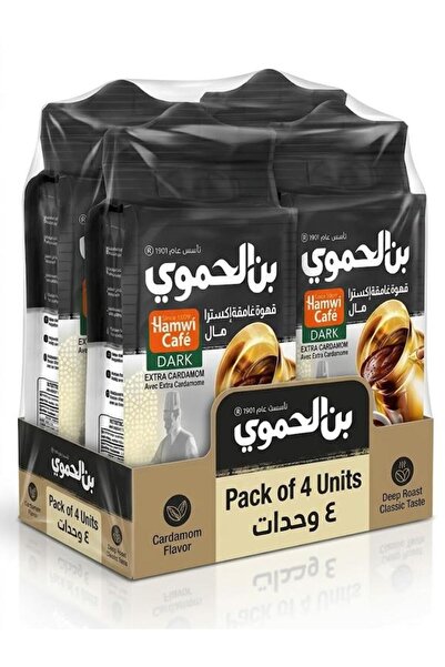 Hamwi Turkish Coffee Dark With Cardamom 180g (Pack of 4 Pcs)