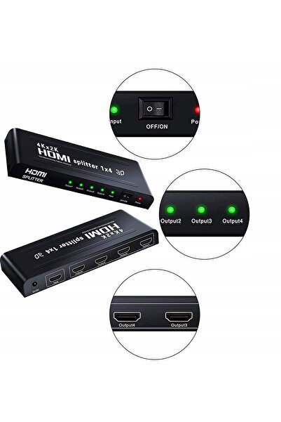 Anytech Splitter HDMI 1 x 4 4K 2K 3D FullHD Distribuitor 1x4