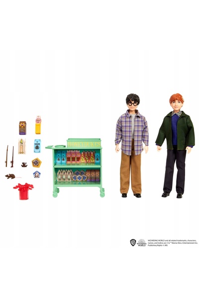 NO BRAND Set mare Mattel cu figurine Harry Potter și Ron pe trenul Hogwarts Z...