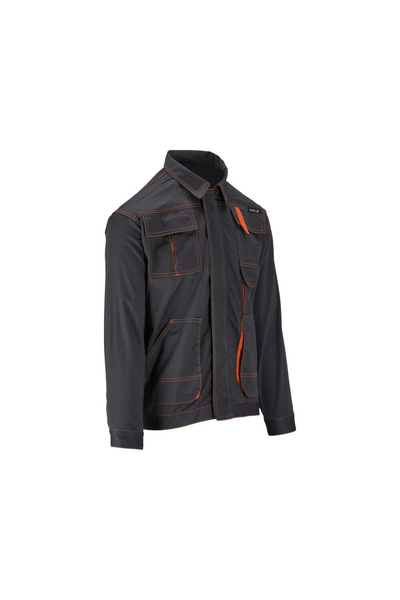 yato Hanorac de lucru L/XL DORIA gri portocaliu cu fermoar 65% poliester