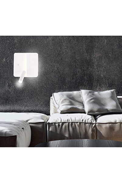 NO BRAND Aplică de perete Candellux albă cu sursă de lumină LED integrată 6 W