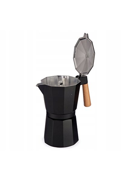 kinvara Cafetieră pentru prepararea cafelei, din aluminiu, 650 ml, neagră.