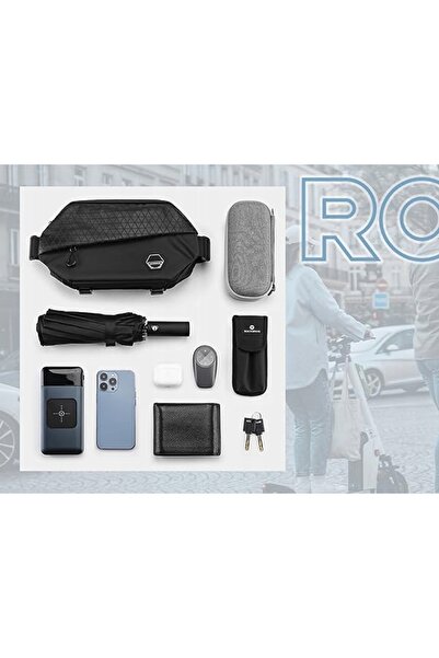 ROCKBROS Borsetă de talie Crossbag 3,5L cu opțiune de prindere pe ghidon H23