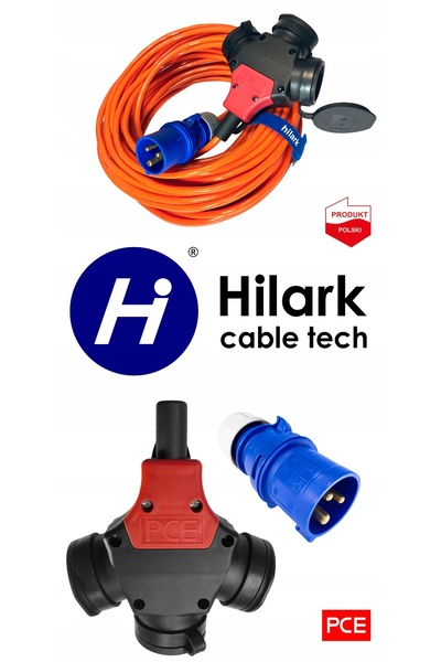 NO BRAND Prelungitor cu adaptor pentru rulotă, ramificație în T, cablu PUR H0...