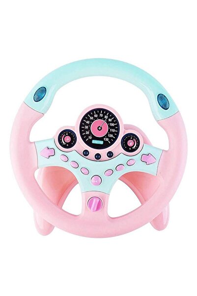 CasaDesteapta.ro Steering Wheel 1192E PINK - Toy for Children, Stimulates Bab...