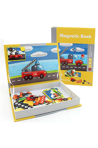 CasaDesteapta.ro Set Magnetic Book, carte magnetica puteți crea imagini vehic...