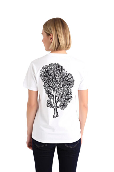 PayBuy Women's Organic Tree Veins Line Art Printed T-Shirt Nature Themed Rela...