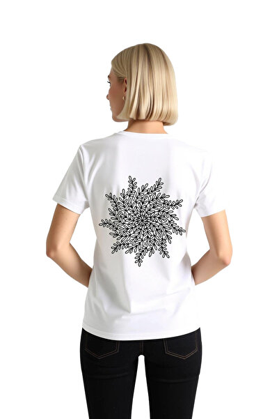PayBuy Snowflake Leaf Pattern Art Printed Women's T-Shirt