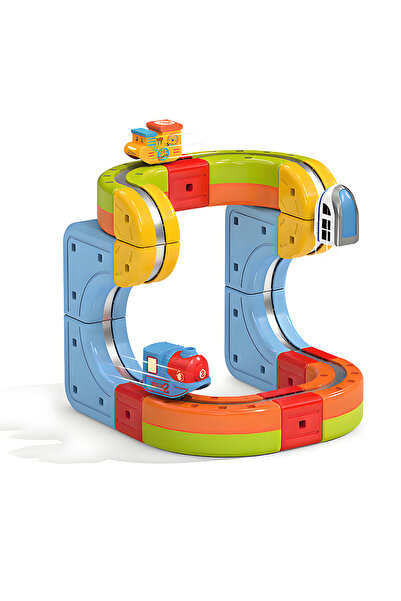 OEM Set tren cu traseu magnetic si circuit 3D - 18 piese