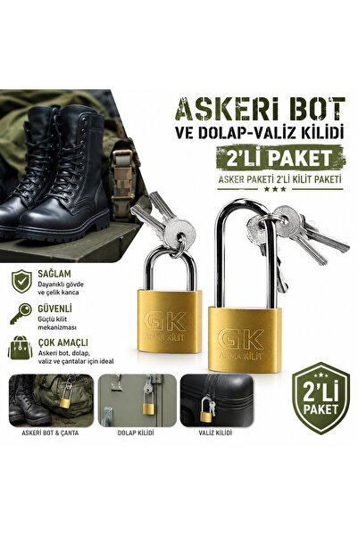 Hard Guard Askeri Bot Ve Dolap-Valiz Kilidi 2'li Paket-Asker Paketi 2'li Kilit