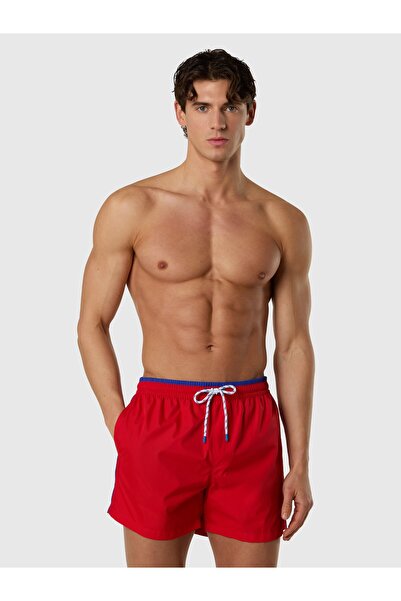 North Sails Regular Fit Şerit Detaylı Bağcıklı Volley Erkek Deniz Şortu 36 Cm