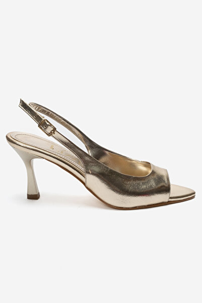 Lizzu Women's Pointed Toe Open Medium Size 8 cm Heeled Shoes Nicola
