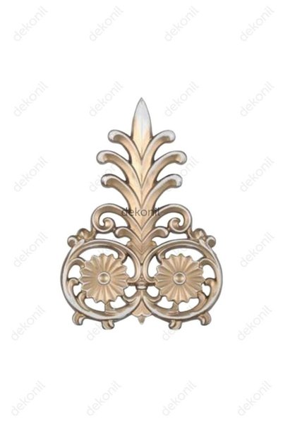 Dekonil Patina - Krem Saray Tavan Mızrak Motif 14*21 cm - 2 Adet