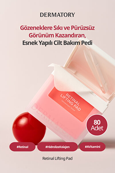 DERMATORY Gözeneklere Sıkı Görünüm Sunan Esnek Yapılı Cilt Bakım Pedi Retinal...