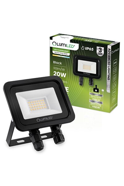 Lumiled Proiector LED ZUME 20W, 2200lm 4000K IP65 Negru, Seria de Iluminat Av...