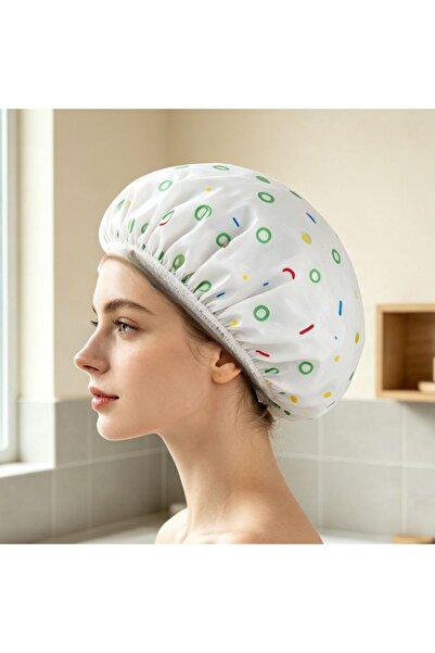 idei Căciulă de baie cu model decorativ 26cm, bandă elastică confortabilă, ac...