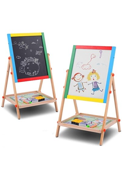 OEM Tablă multifuncțională AKU cu 2 fețe, scris și desen + set de cretă colorată