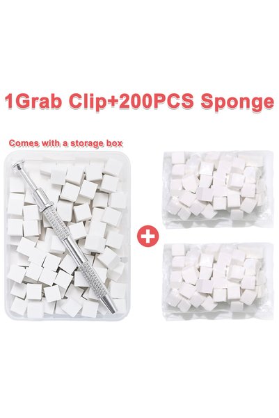 Choice10 DUTRIEUX 1 Clip 200 Sponges 50/300Pcs Nail Art Sponge Set With Grabb...