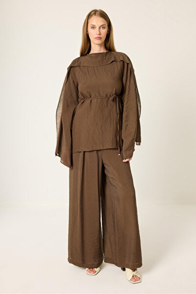 Touché Privé Cloaked Blouse and Pants Set