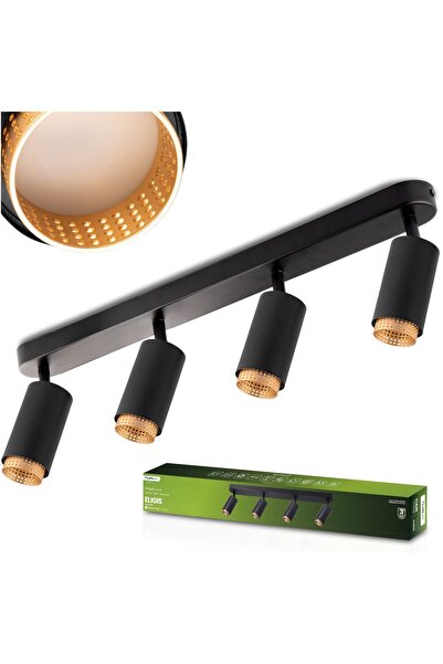 Lumiled Plafonieră LED cu spoturi 4x GU10 ELIGIS Negru