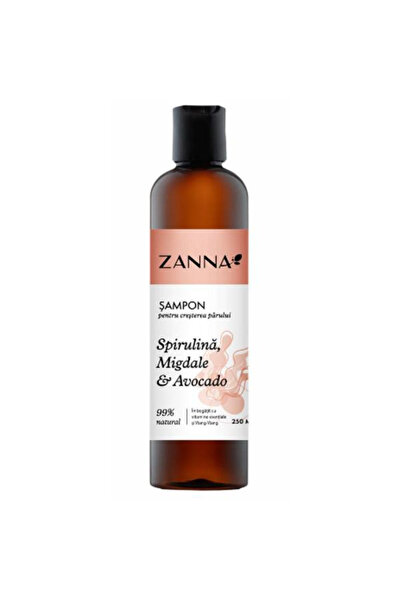 ZANNA Hair Growth Shampoo with Spirulina, Almonds and Avocado, 250 ml