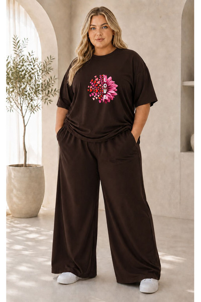 Prekarya design Women's Plus Size Premium Oversize Cotton 2-Piece Tracksuit S...