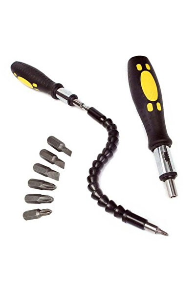Generic Set extensor flexibil biți și șurubelniță cu clichet (8 piese)