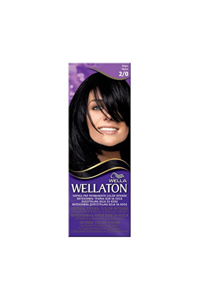Wella Wellaton Μόνιμη Βαφή Μαλλιών - Κρέμα Έντονου Χρώματος, απόχρωση 2/0 Μαύρο