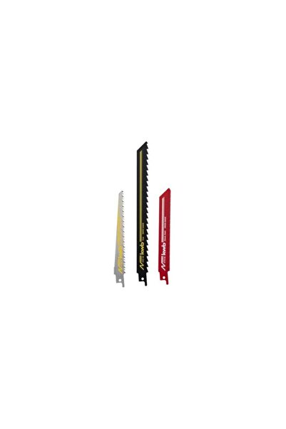 Kwb Set of 3 reciprocating saw blades, Professional, for cutting wood and metal