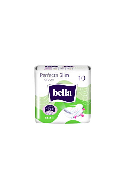 Bella Sanitary Pads - Perfecta Slim Green Silky Drai, 10 pcs