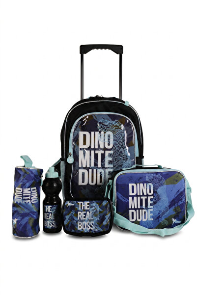 ETEN Dinosaur 5-in-1 Trolley School Bag 17 Inch