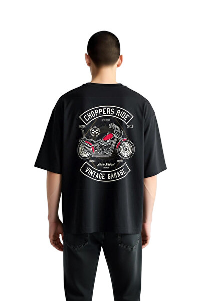 PayBuy Custom Chopper Vintage Garage Culture Printed Men's Oversize T-Shirt