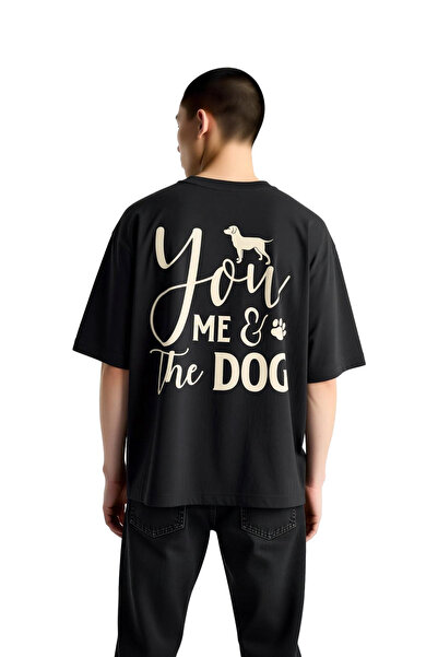 PayBuy Men's Oversize Dog Love Printed T-Shirt 100% Cotton Relaxed Fit Casual...